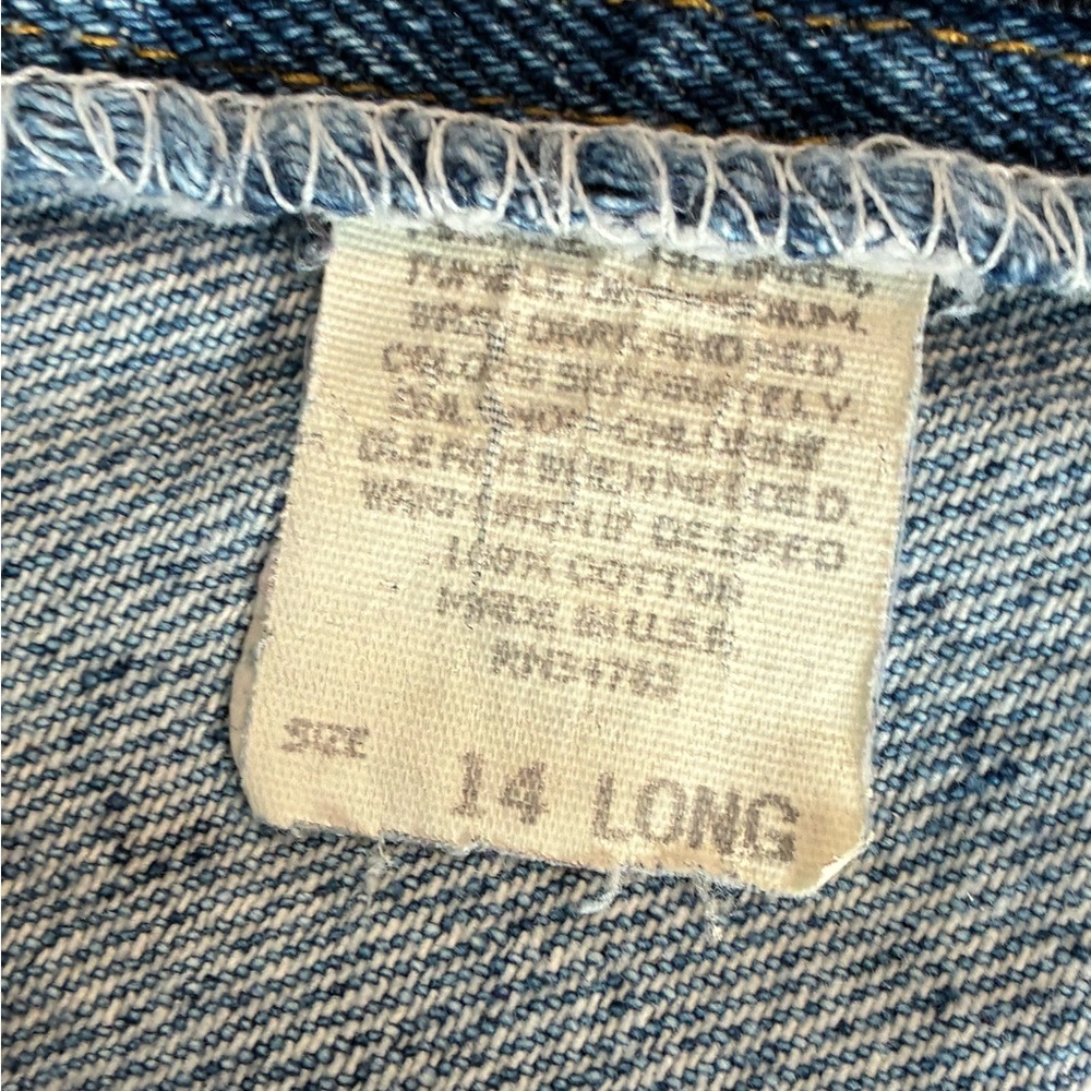 Vintage 90s Lee Women’s Jeans Size 14 Long High Rise Blue Denim USA Made - Picture 8 of 14